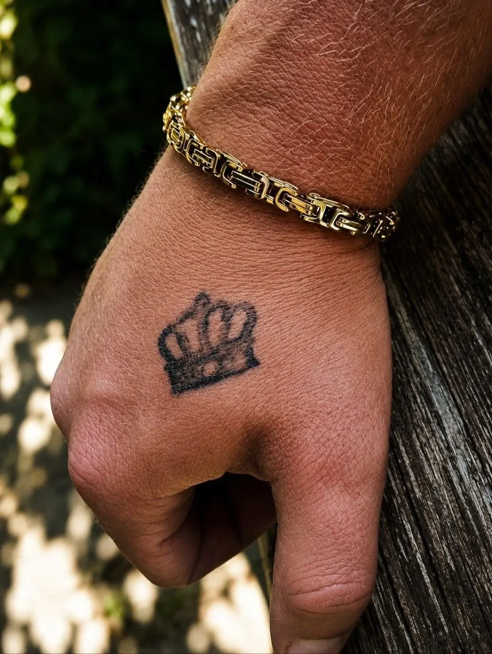 Gold Plated Steel Emperor Link Bracelet